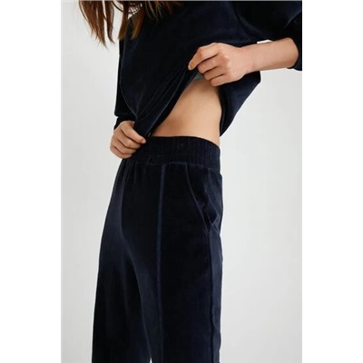 Pantalón ancho felpa