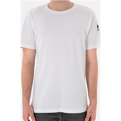 Erkek Regular Fit Bisiklet Yaka Beyaz Basic Tişört