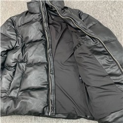 Мужская куртка-пуховик из эко кожи Zar*a 💤  Реплика 1:1