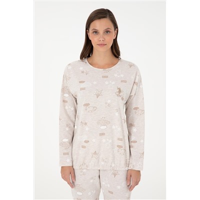 Kadın Bej Pijama Takımı