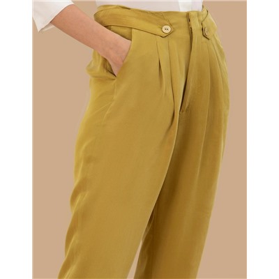 Yeşil Havuç Fit Kumaş Pantolon