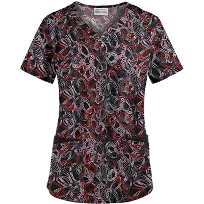 UA Twister Black Scrub Top