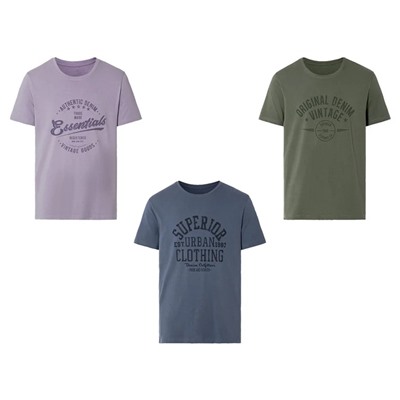 LIVERGY® Herren T-Shirt mit Print aus reiner Baumwolle