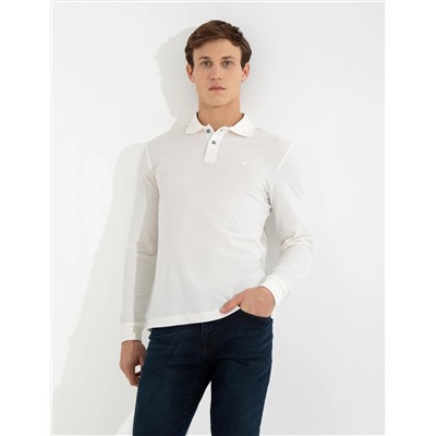 Ekru Slim Fit Sweatshirt