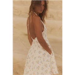 FLORAL PRINT POPLIN DRESS
