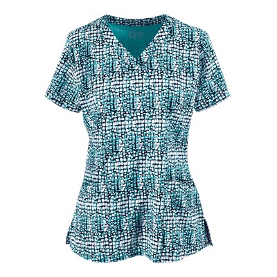 Barco One Scrubs Velocity Print Top