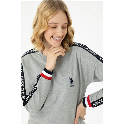 Kadın Gri Melanj Pijama Takımı