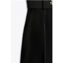 CREPE JUMPSUIT WITH BELT