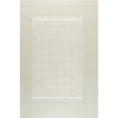 Laura Saçaklı Halı - Krem - 160x230 cm
