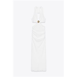 BEADED TEXTURED MIDI DRESS