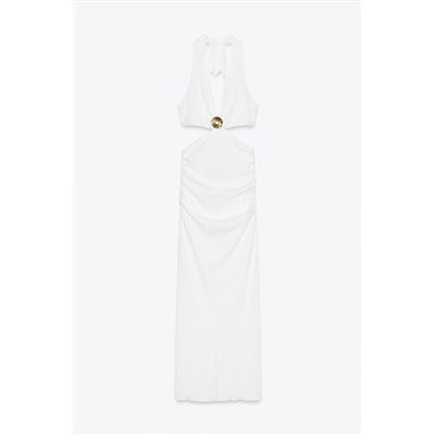 BEADED TEXTURED MIDI DRESS
