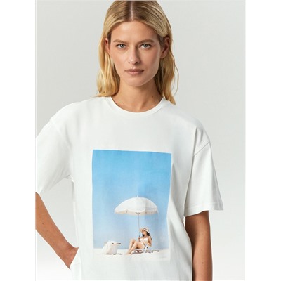 Футболка из хлопка, B3217/plage