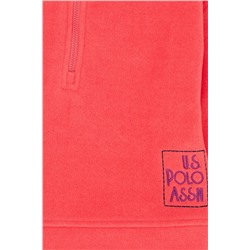 Kız Çocuk Pembe Polarlı Polo Yaka Sweatshirt