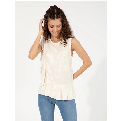 Krem Comfort Fit Örme Bluz