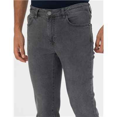 Antrasit Slim Fit Jean Pantolon