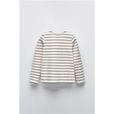 STRIPED RIBBON RIB T-SHIRT