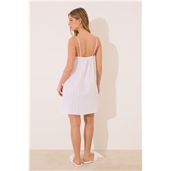 Camisón tirantes algodón blanco