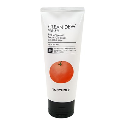 TONYMOLY CLEAN DEW Red Grapefruit Foam Cleanser Очищающая пенка для умывания с экстрактом красного грейпфрута 180мл