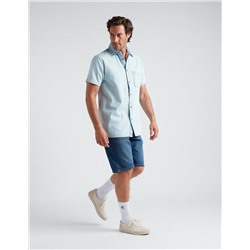 Straight Fit Denim Shorts, Men, Light Blue