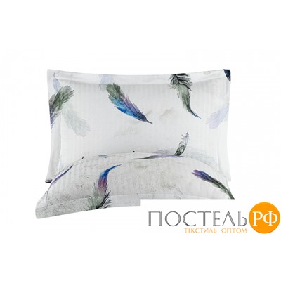 Постельное белье Карвен Stripe Satin с цветным принтом семейное N251-SB011 (7пр.)