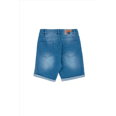 Erkek Çocuk Mavi Jean Şort