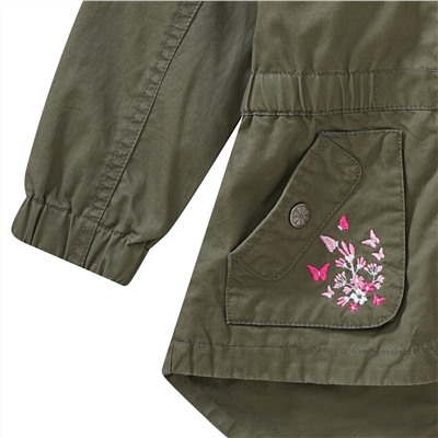 Mädchen Parka mit Stickerei