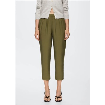 Pantalón cintura elástica -  Mujer | MANGO OUTLET Melilla