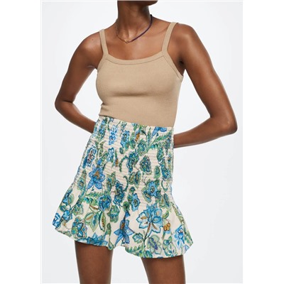 Falda algodón estampada -  Mujer | MANGO OUTLET Melilla