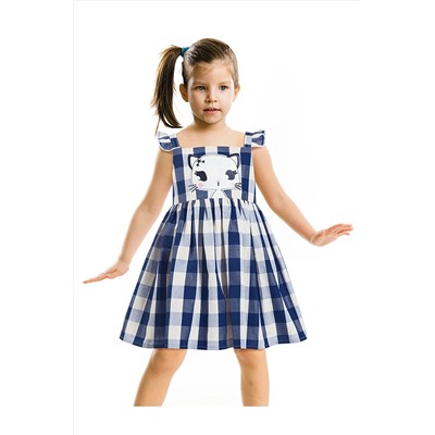 Denokids Yıldız Kedi Ekose Elbise CFF-20Y1-335