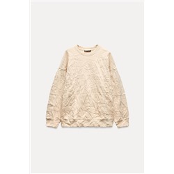 CRINKLED SWEATSHIRT