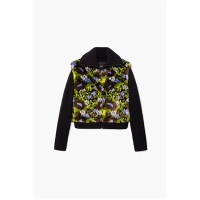 Chaqueta combinada flores