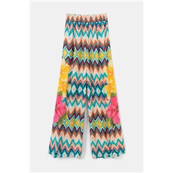 Pantalón pata ancha flores