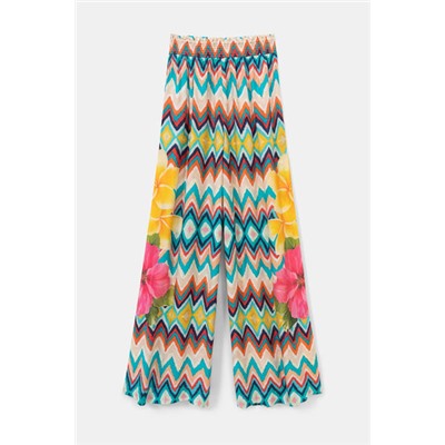 Pantalón pata ancha flores