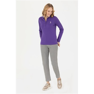 Kadın Mor Basic Sweatshirt