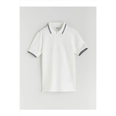 LC Waikiki, LCW Kids Ekru Polo Yaka Erkek Çocuk Tişört