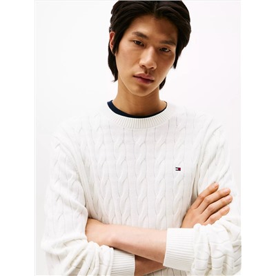 Cable Knit Crewneck Sweater