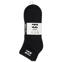 Billabong Unisex Quarter Socken 3 Paar schwarz BG-20 QUARTER