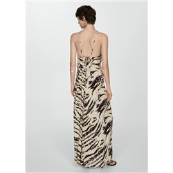 Vestido largo animal print