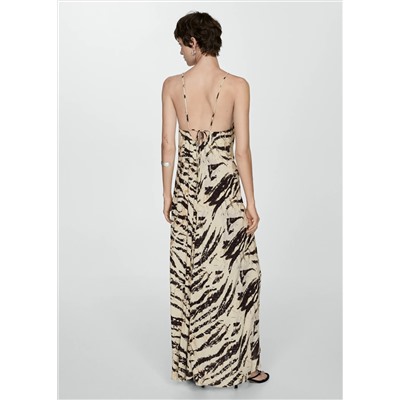 Vestido largo animal print