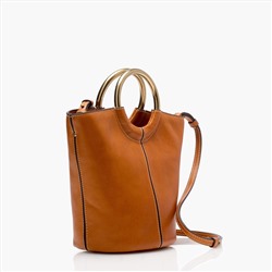 Bracelet bucket bag in Italian leather