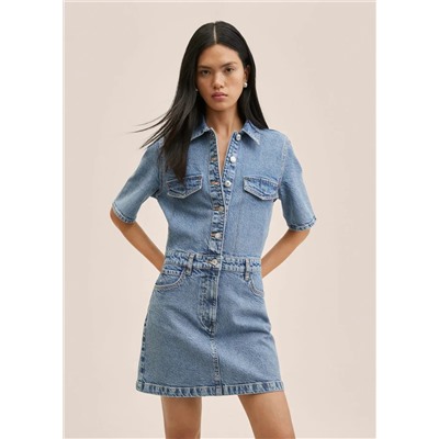 Vestido camisero vaquero -  Mujer | MANGO OUTLET España