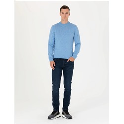 Mavi Melanj Slim Fit Bisiklet Yaka Basic Triko Kazak