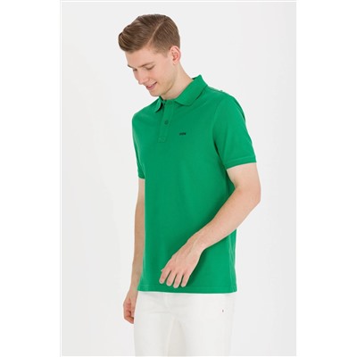 Erkek Yeşil Basic Polo Yaka Tişört
