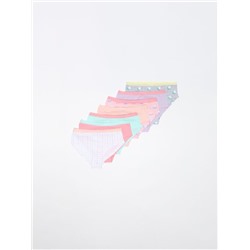 PACK OF 7 PAIRS OF PRINTED HIPSTER BRIEFS