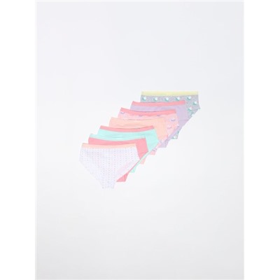 PACK OF 7 PAIRS OF PRINTED HIPSTER BRIEFS