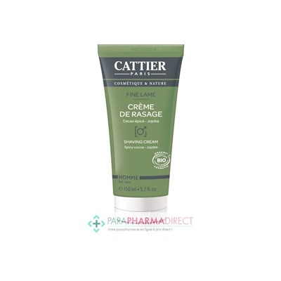 Cattier Homme Fine Lame Crème de Rasage BIO 150ml