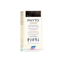 Phyto Color Coloration Permanente Enrichie en Pigments Végétaux 4 Châtain