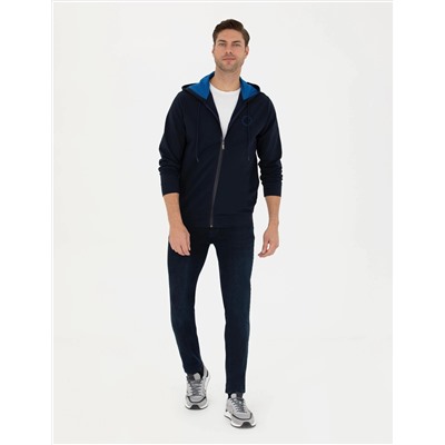 Lacivert Regular Fit Örme Hırka