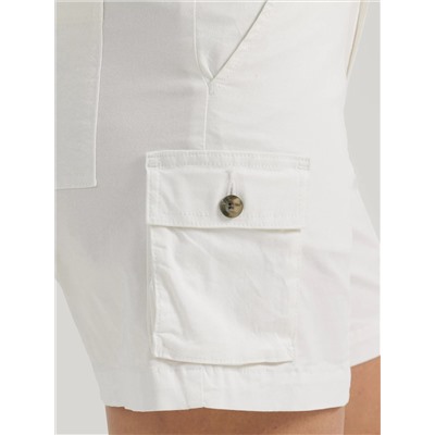 Women's Ultra Lux Comfort with Flex-to-Go Relaxed Fit Cargo Short in Bright White