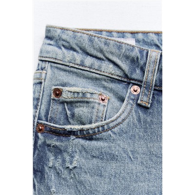 TRF SLIM-FIT FOLDED-FIT LOW-RISE JEANS